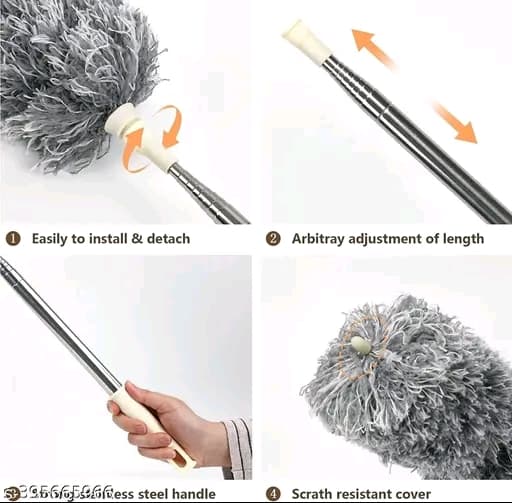 WhatsApp Image 2025-06-07 at 3.38.30 PM (2) Microfiber Duster for Cleaning with Extension Pole(Stainless Steel - Image 6