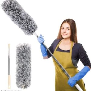 Microfiber Duster for Cleaning with Extension Pole(Stainless Steel), Extra Long