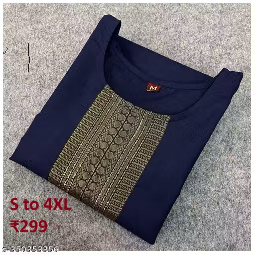 23 Cotton Slub Straight Kurti Women Kurta Set