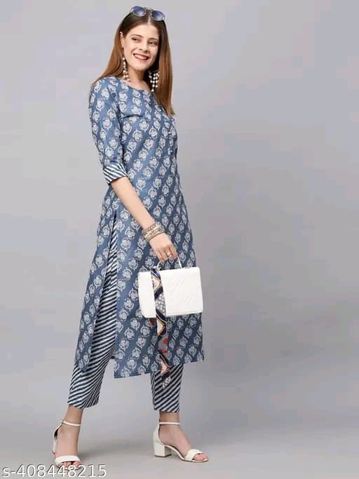 WhatsApp Image 2025-12-28 at 10.33.49 AM New Trendy Kurta Sets Cotton Slub Three-Quarter Sleeves - Image 3