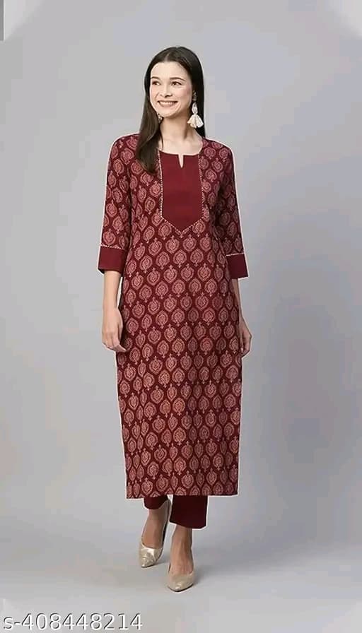 WhatsApp Image 2025-12-28 at 10.33.54 AM New Trendy Kurta Sets Cotton Slub Three-Quarter Sleeves - Image 5