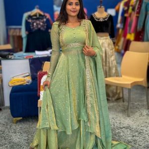 New Party Wear Indowestern Anarkali suit"