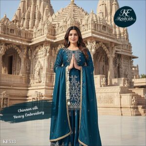Chininon Silk Heavy Embroidery Sequence Work
