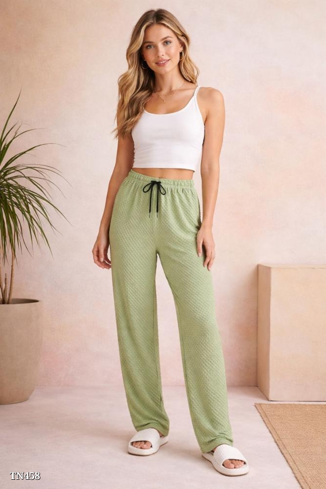 TN458_26573107_d_1775650935790 Textured Lycra Lounge Bottom with Drawstring Waist