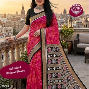 magenta patola print silk saree