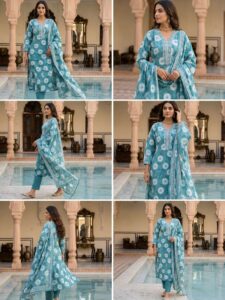 flipstock store creation – premium v neck cotton suit set