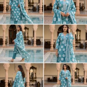 flipstock store creation – premium v neck cotton suit set