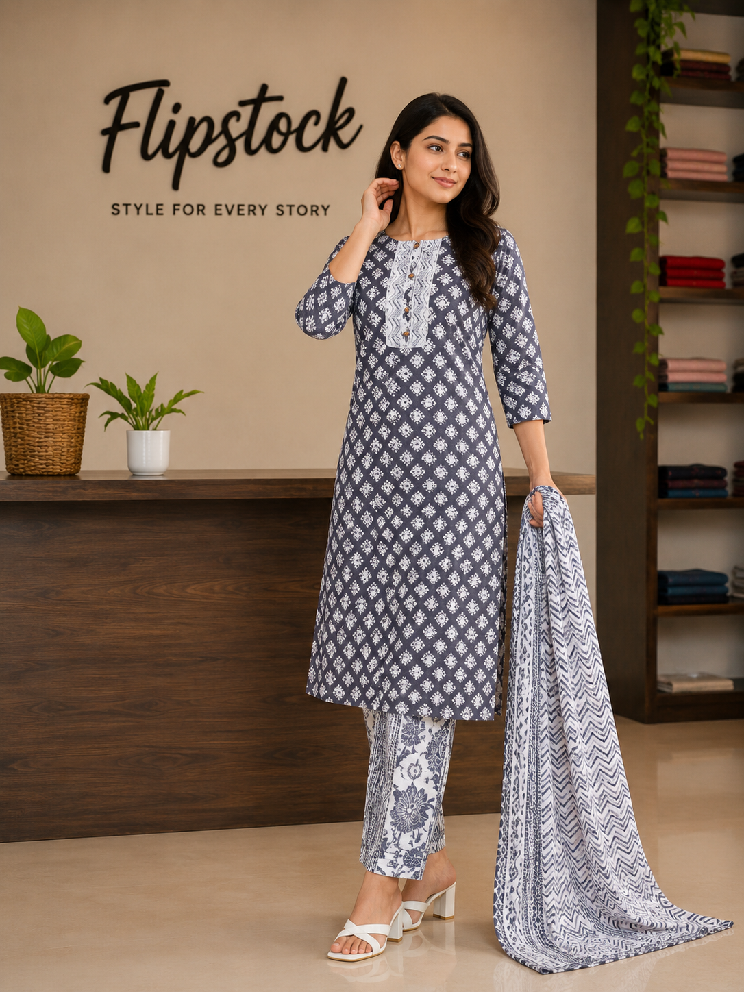 3 Piece Set Kurti flipstock.co.in