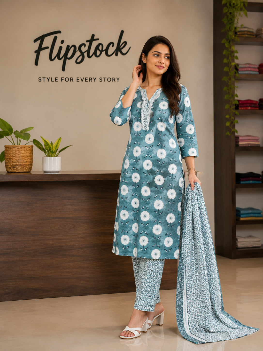 3 Piece Set Kurti flipstock.co.in