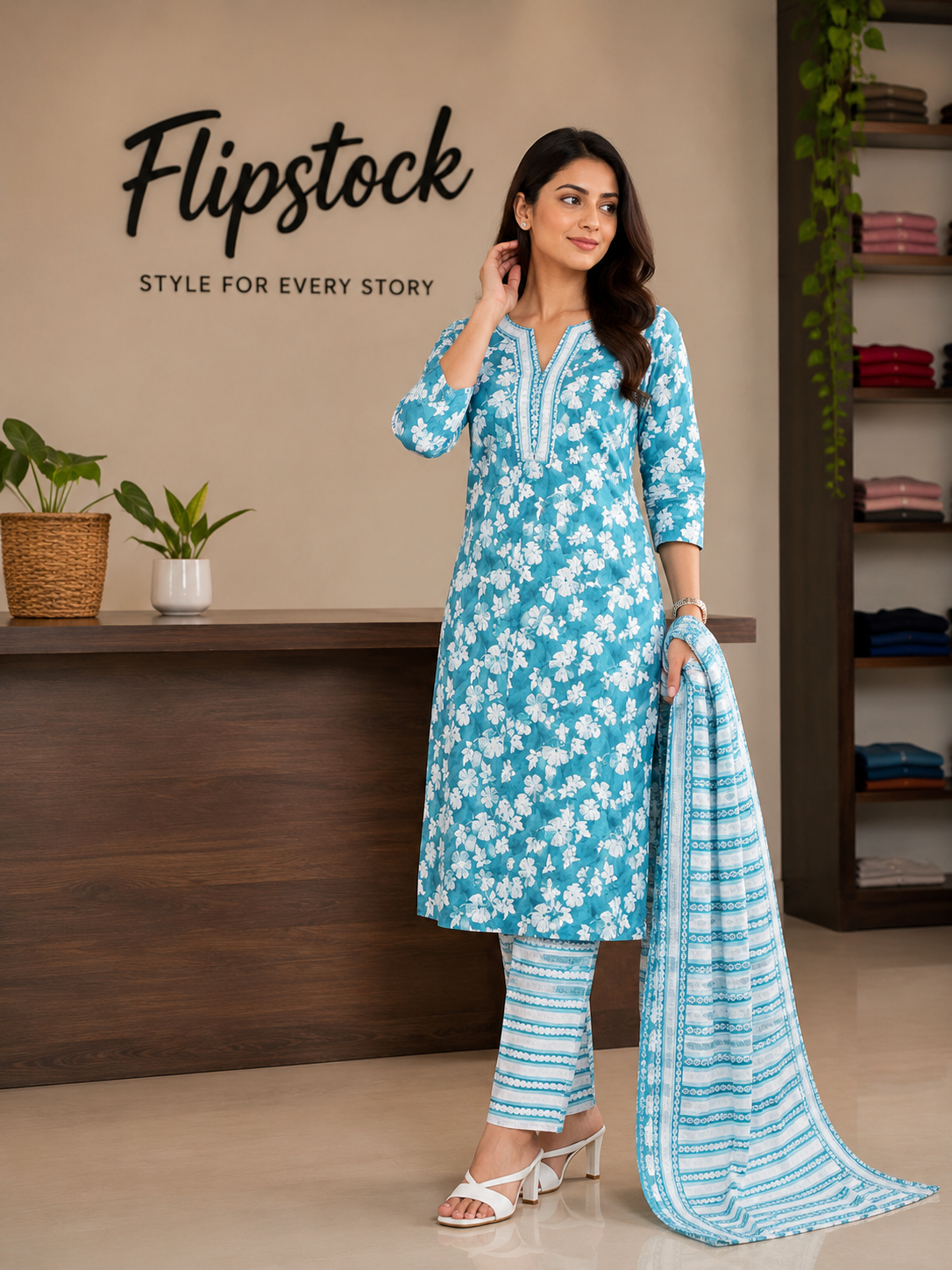 3 Piece Set Kurti flipstock.co.in