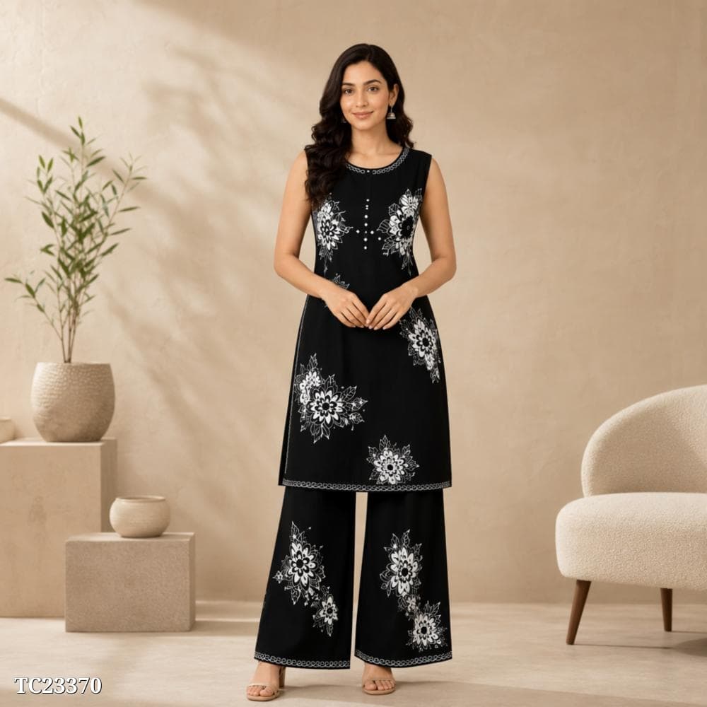 women's premium cotton kurta pant co ord set | mirror work | casual & festive wear women's premium cotton kurta pant co ord set | mirror work | casual & festive wear